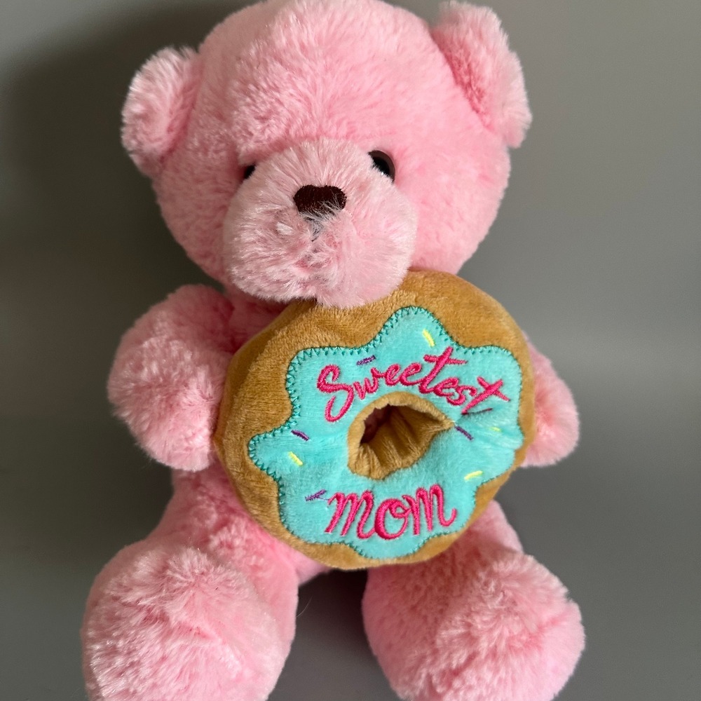 Dan Dee Pink Teddy Bear Sweetest Mom Plush Donut Collectors Choice 2019